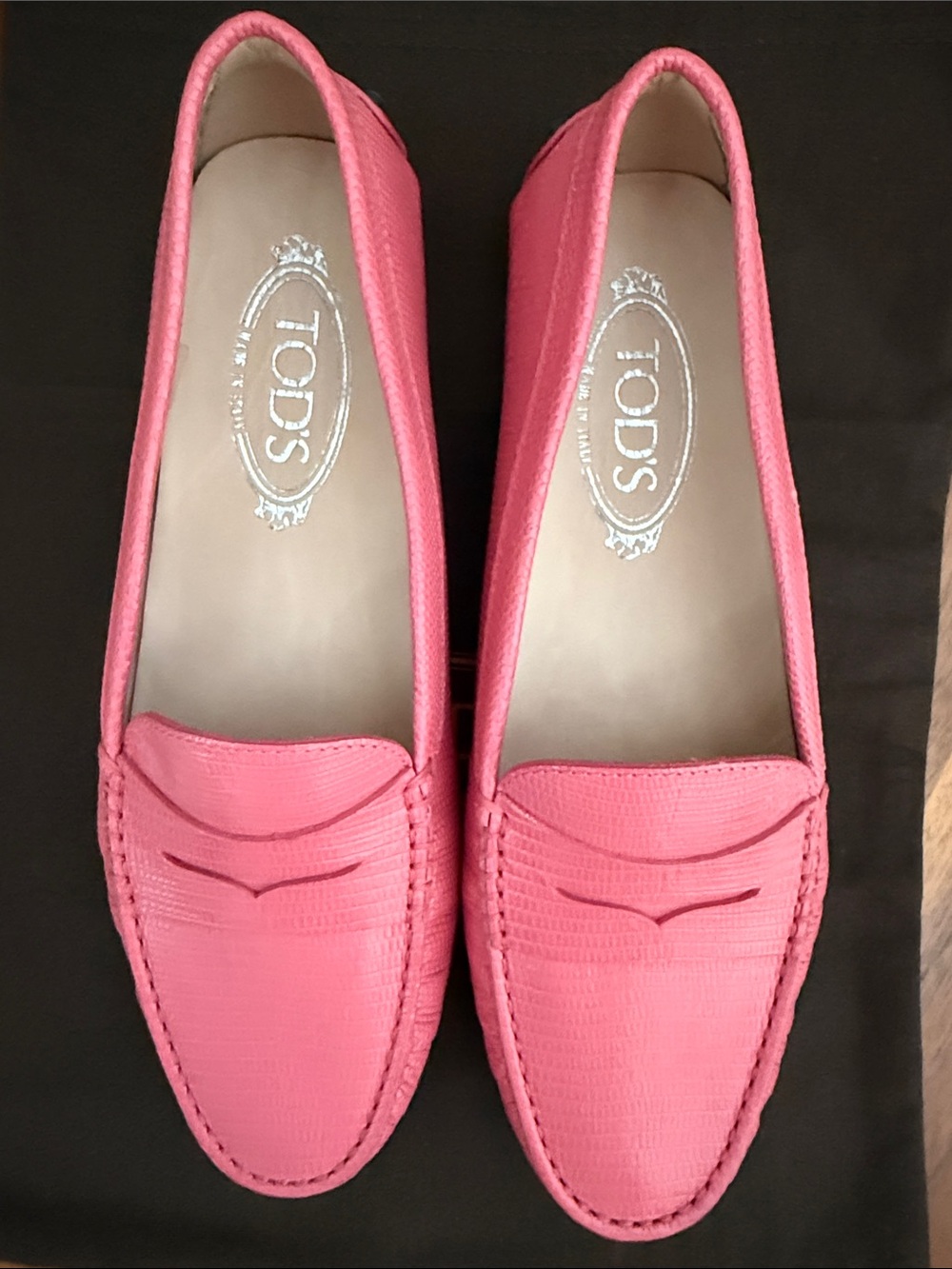 TOD’S Leather Loafer Gommino Driving Shoe in Salmon Sz EU 39 US 8.5-9 - Picture 4 of 13
